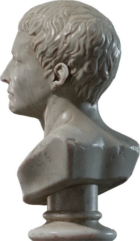 Marble Bust 3D model 3D model_4