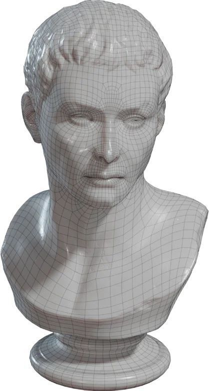 Marble Bust 3D model 3D model_3