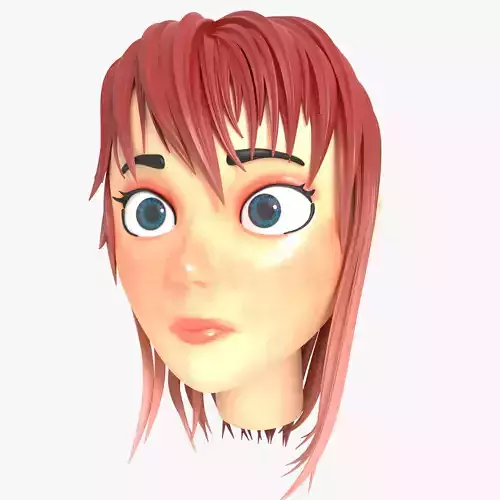 Low Poly Cartoon Girl