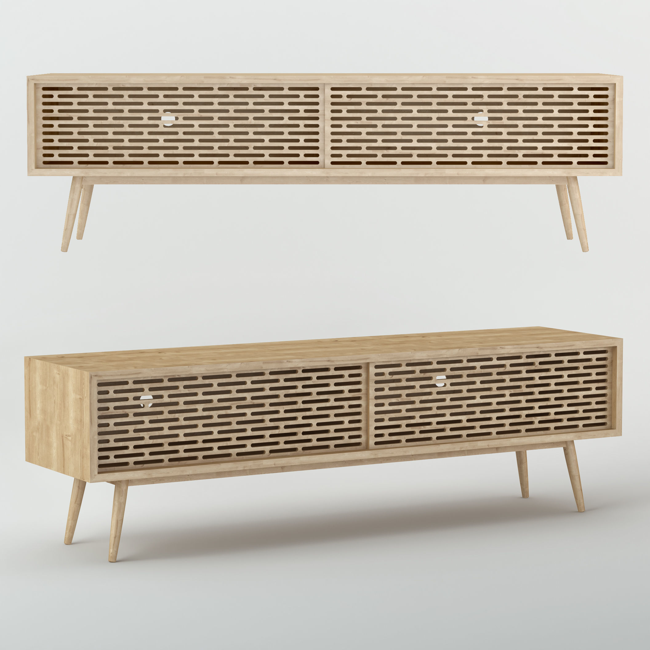 Wewood Tv Radio Sideboard 3D model_2