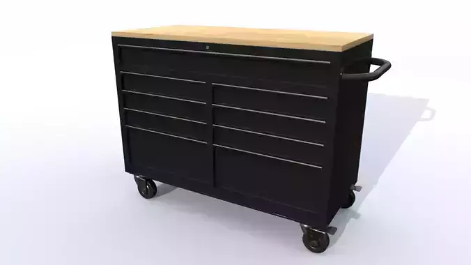 Workbech Storage Tools Trolley 1 Low-poly 3D model