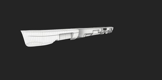 Body kit Subaru Impreza 1992 Bumper rear 3D model 7
