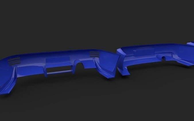 Body kit Subaru Impreza 1992 Bumper rear 3D model 4