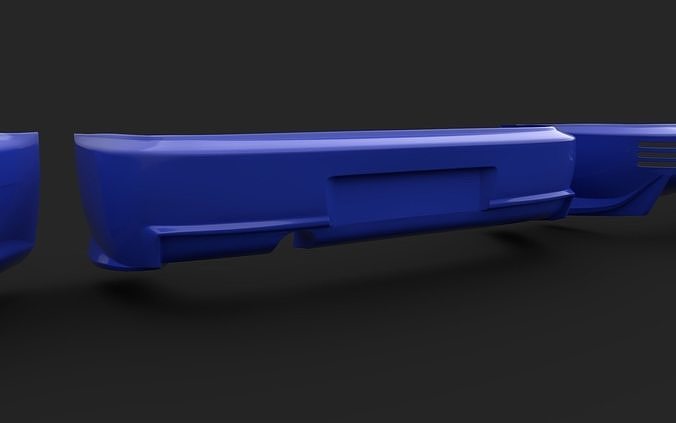 Body kit Subaru Impreza 1992 Bumper rear 3D model 3