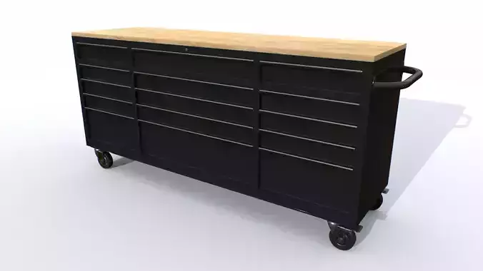 Workbech Storage Tools Trolley 2 Low-poly 3D model