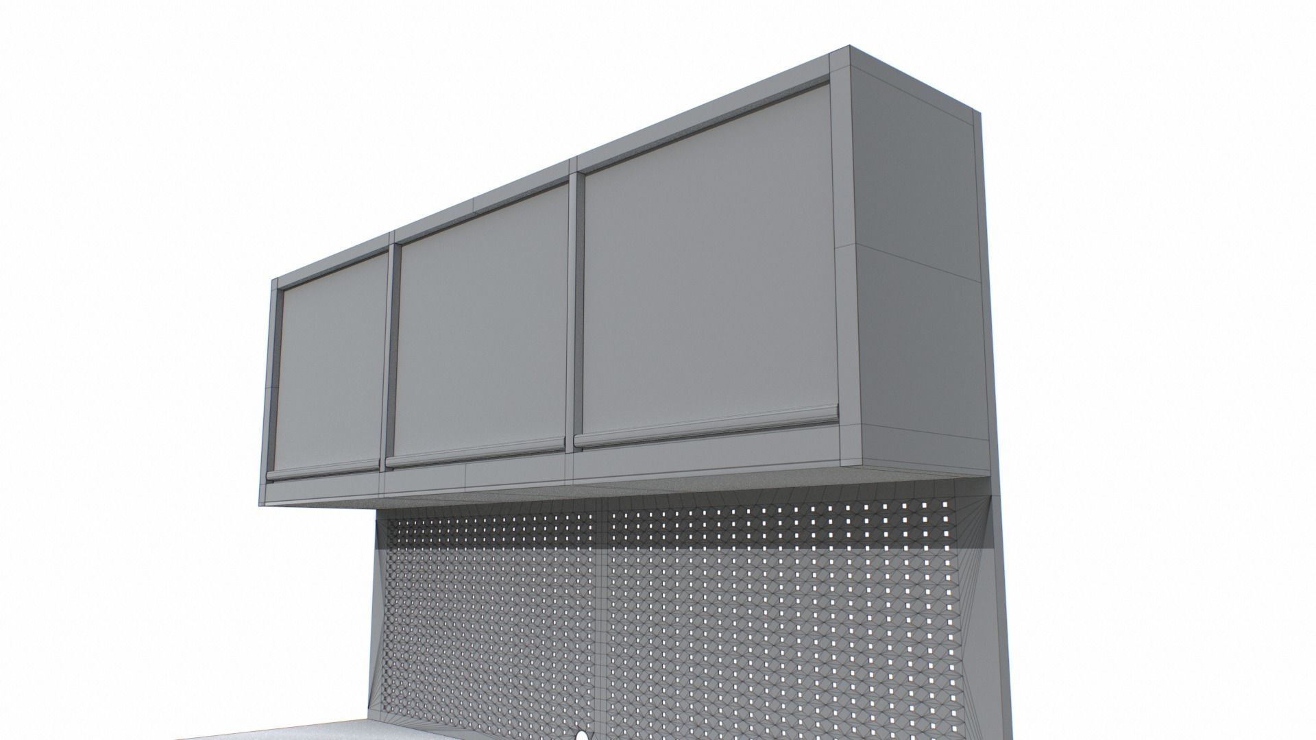 Workbech Storage Tools Trolley 3 Low-poly 3D model_7