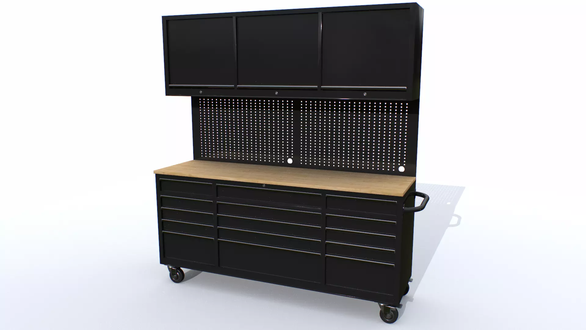 Workbech Storage Tools Trolley 3 Low-poly 3D model_0