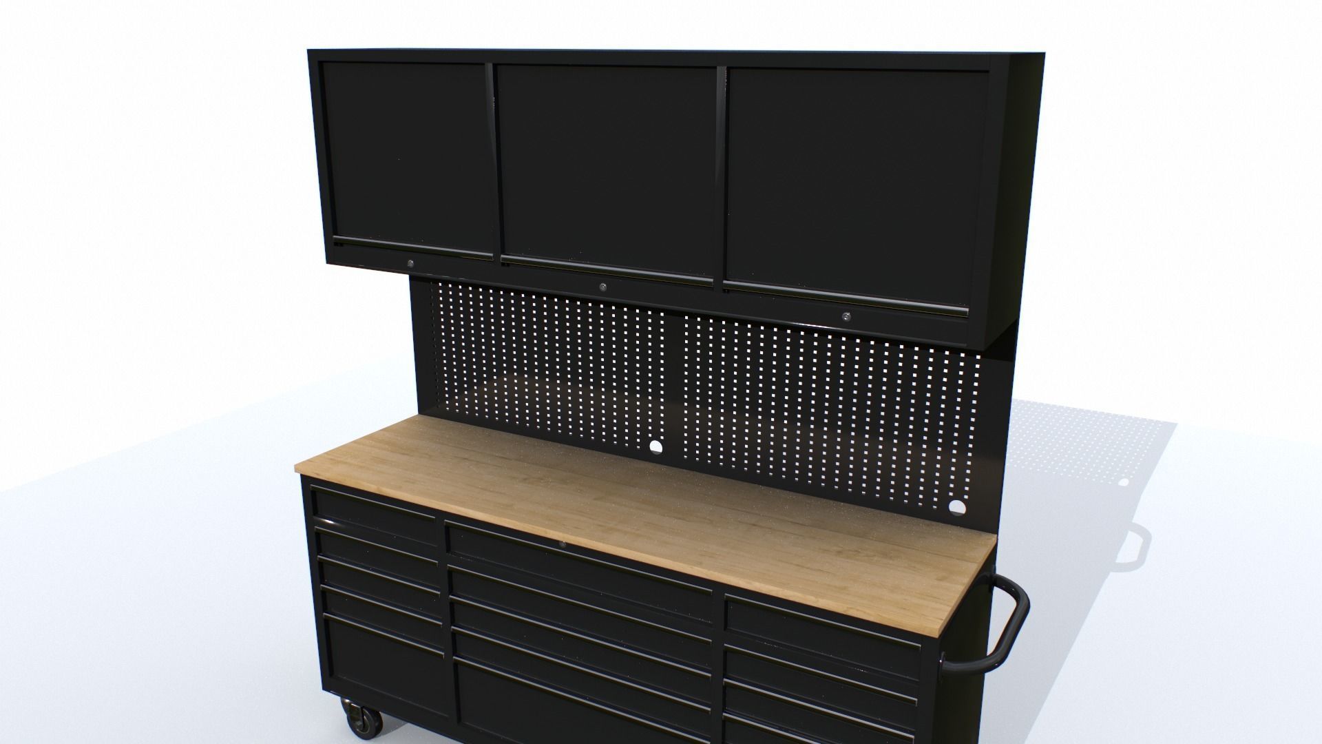 Workbech Storage Tools Trolley 3 Low-poly 3D model_8