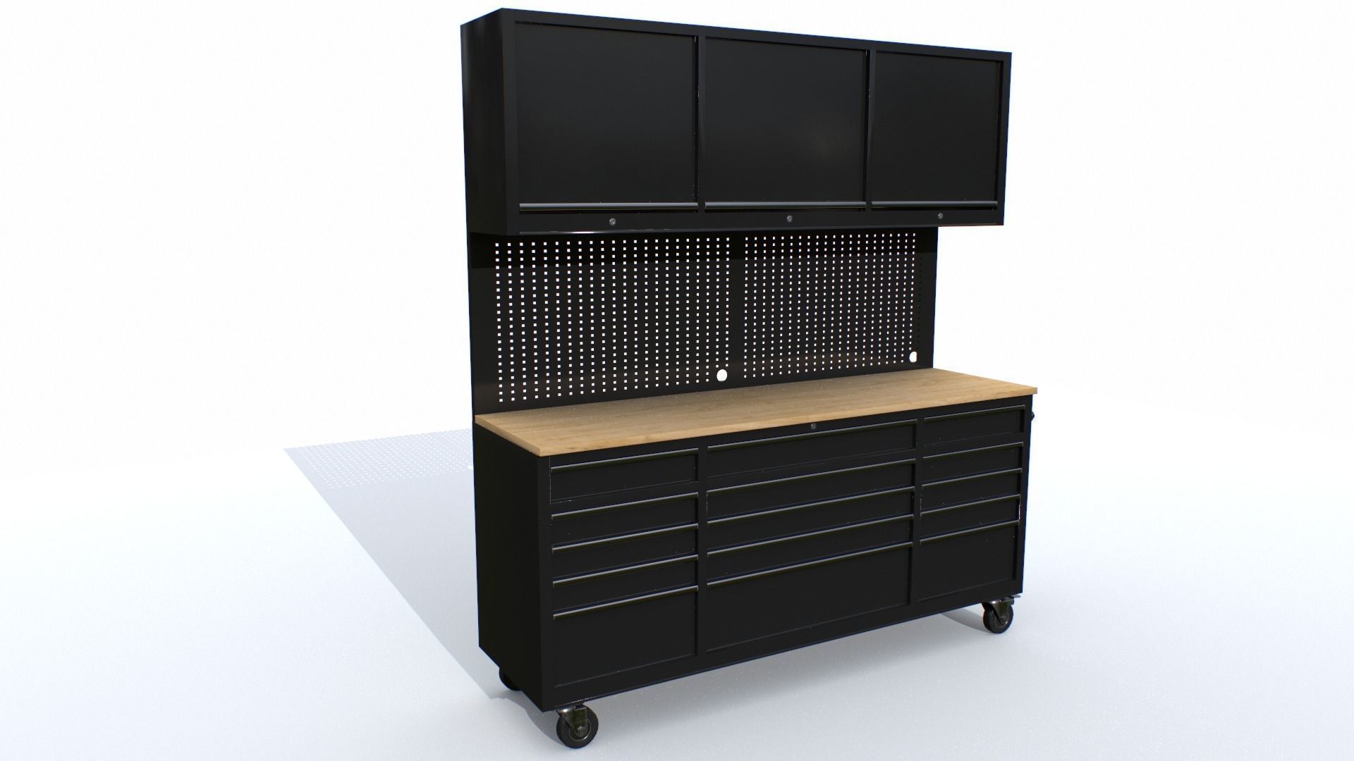 Workbech Storage Tools Trolley 3 Low-poly 3D model_1