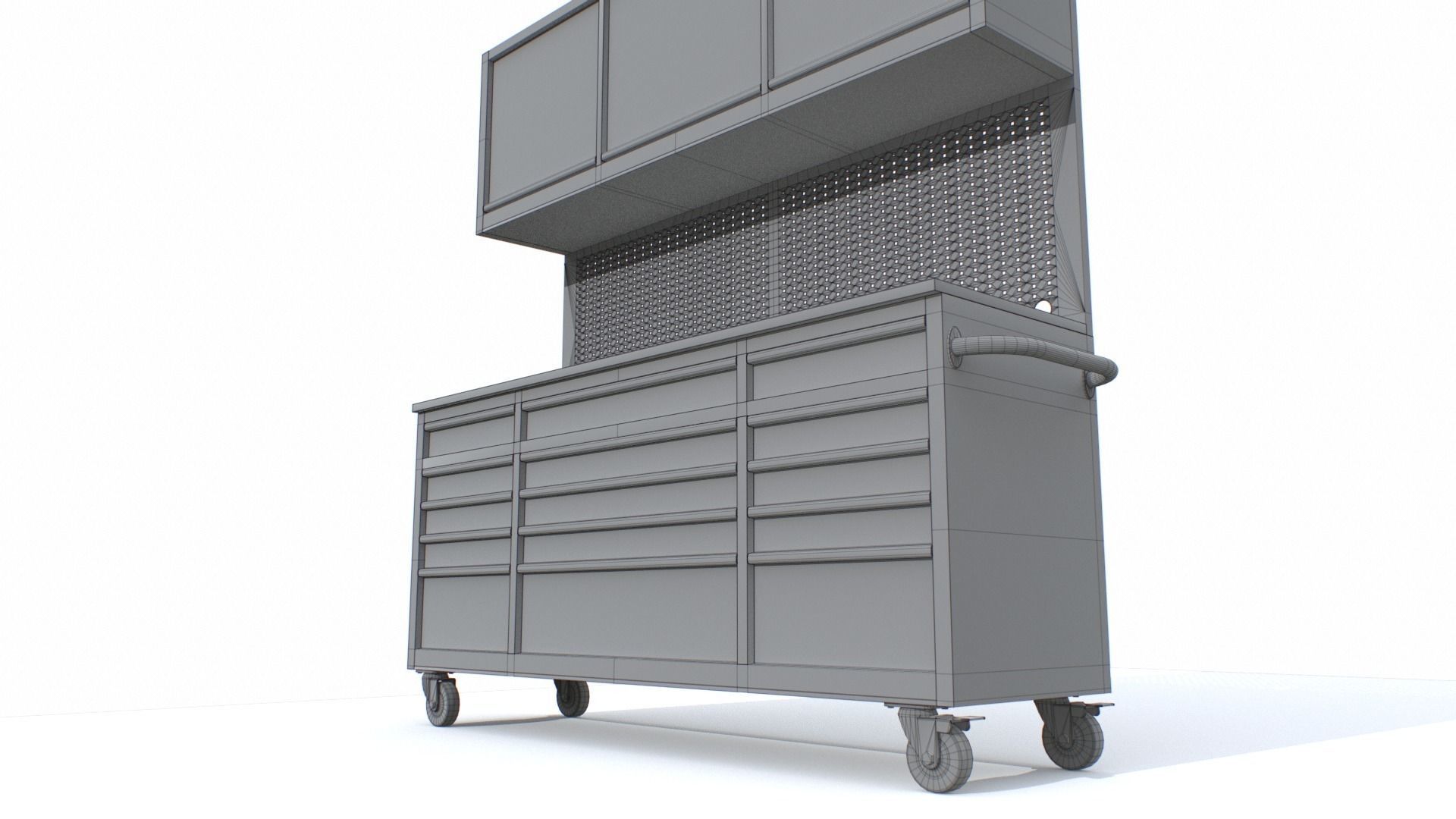 Workbech Storage Tools Trolley 3 Low-poly 3D model_6