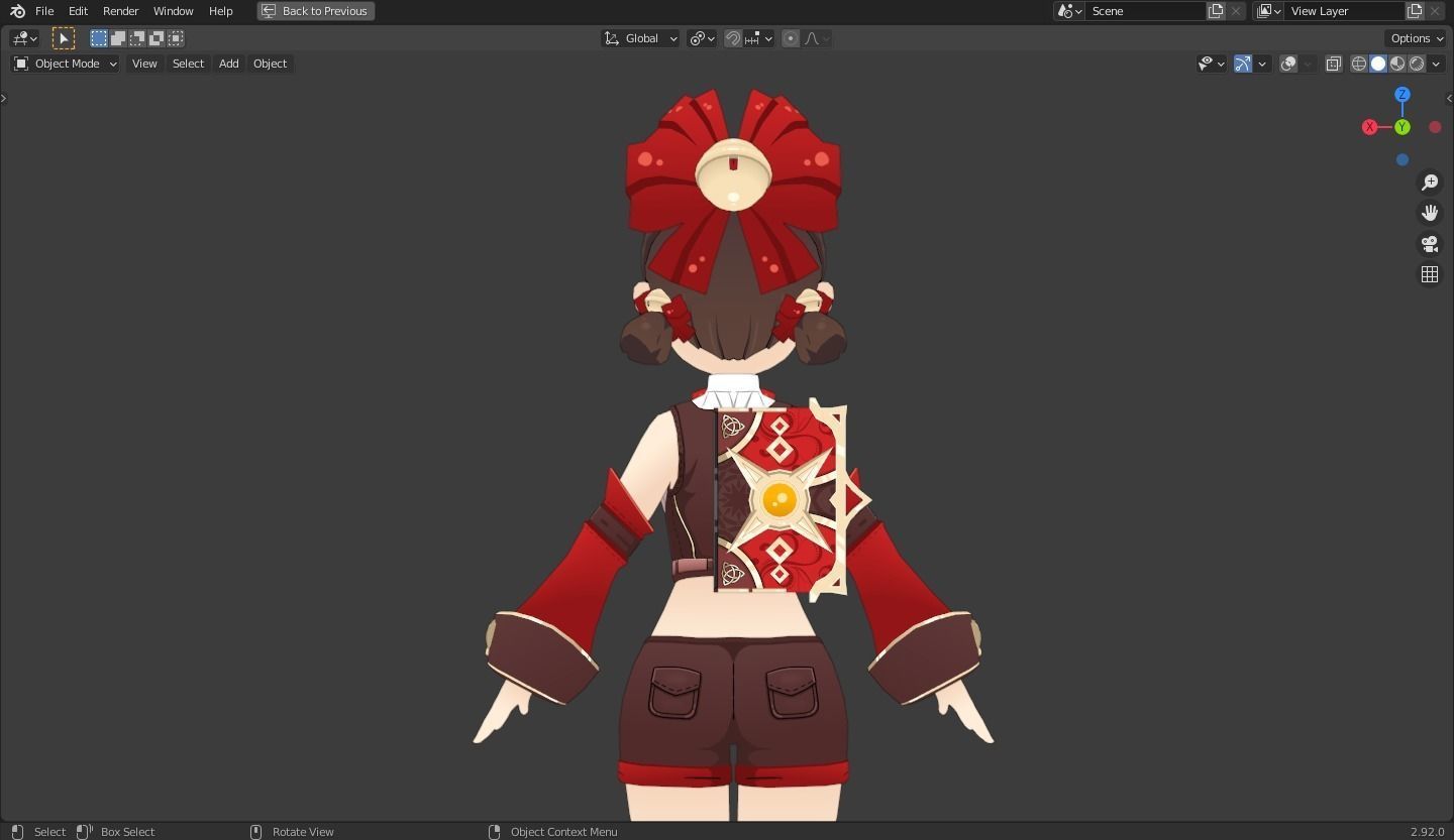 Nana - Anime Female Rigged Animated Low Poly Game Model Low-poly 3D model_3