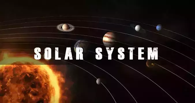 Solar System Low-poly 3D model