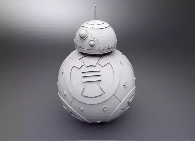 BB8 print star wars bb - robot Free 3D print model
