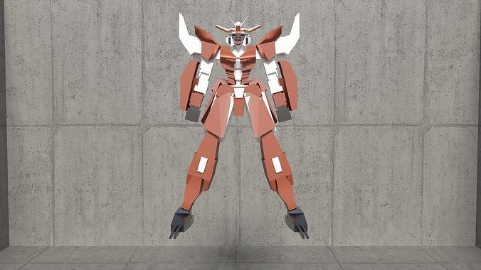 RyoGun robot with wings 3D print model