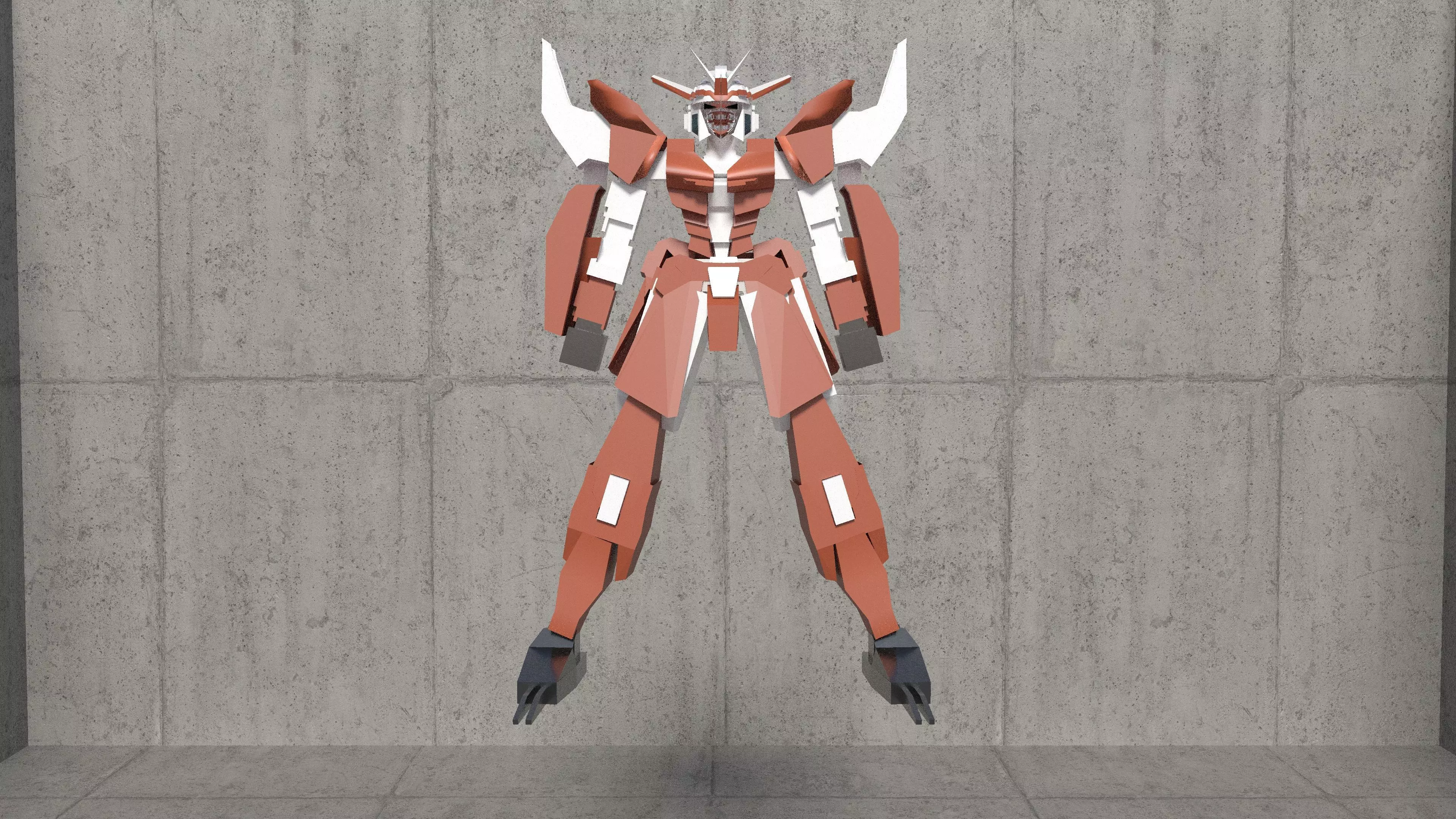 RyoGun robot with wings 3D print model_0