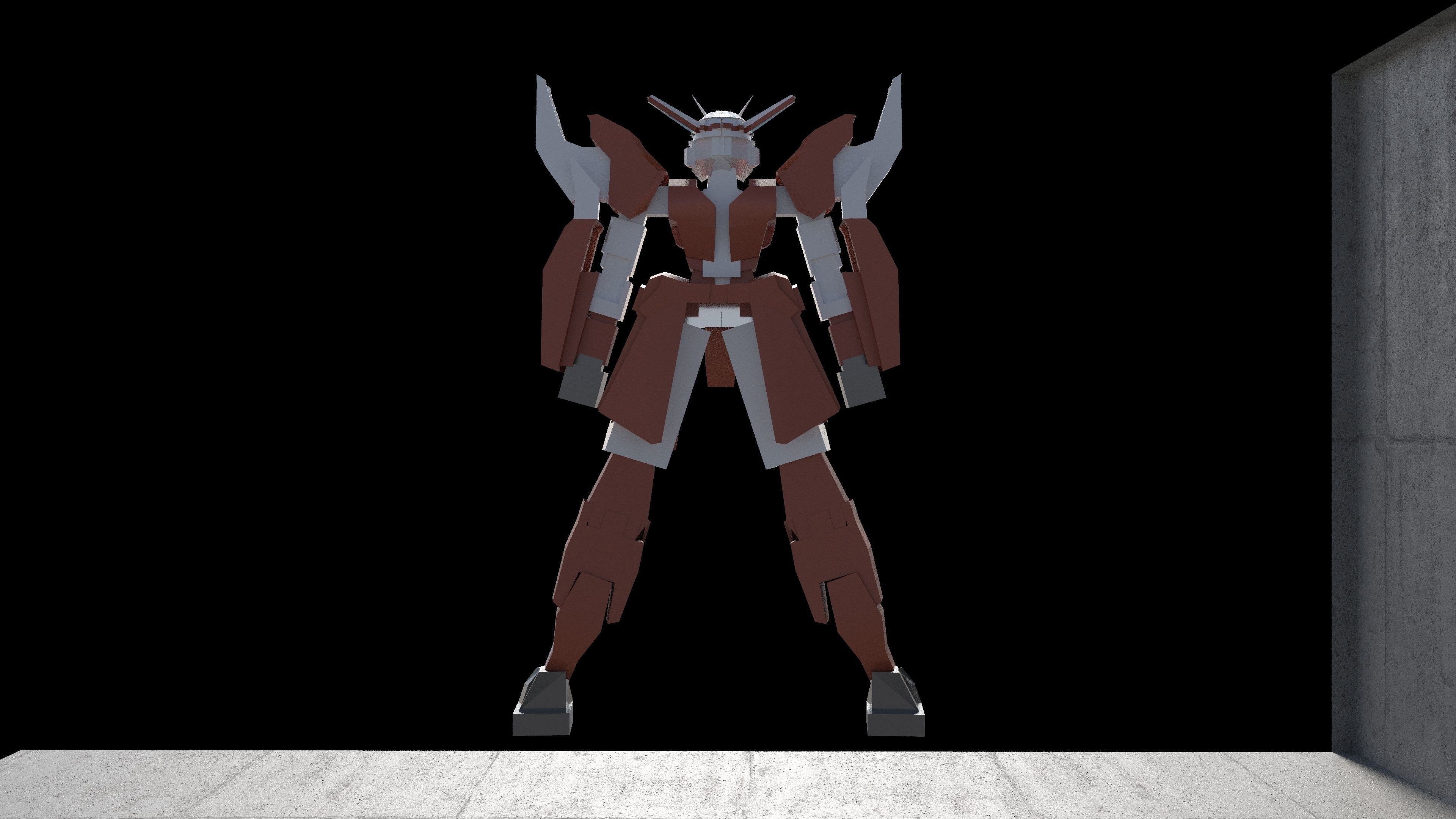 RyoGun robot with wings 3D print model_1