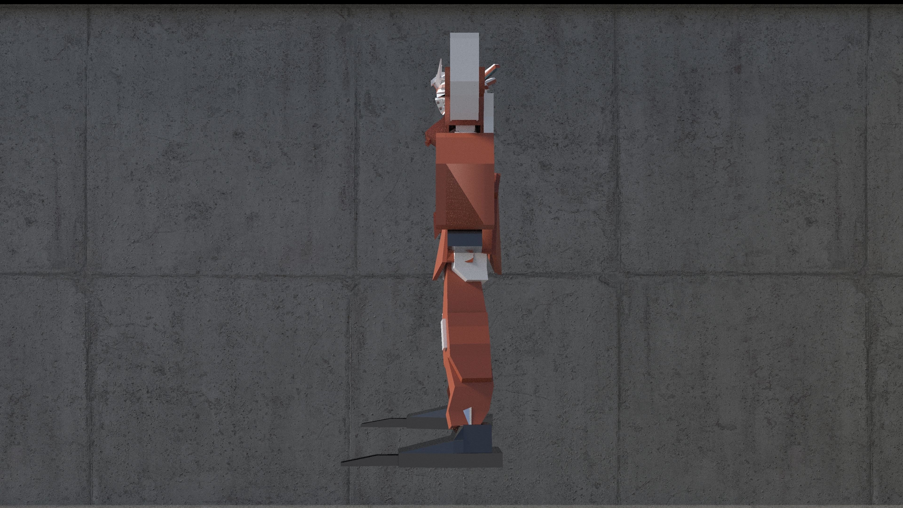 RyoGun robot with wings 3D print model_3