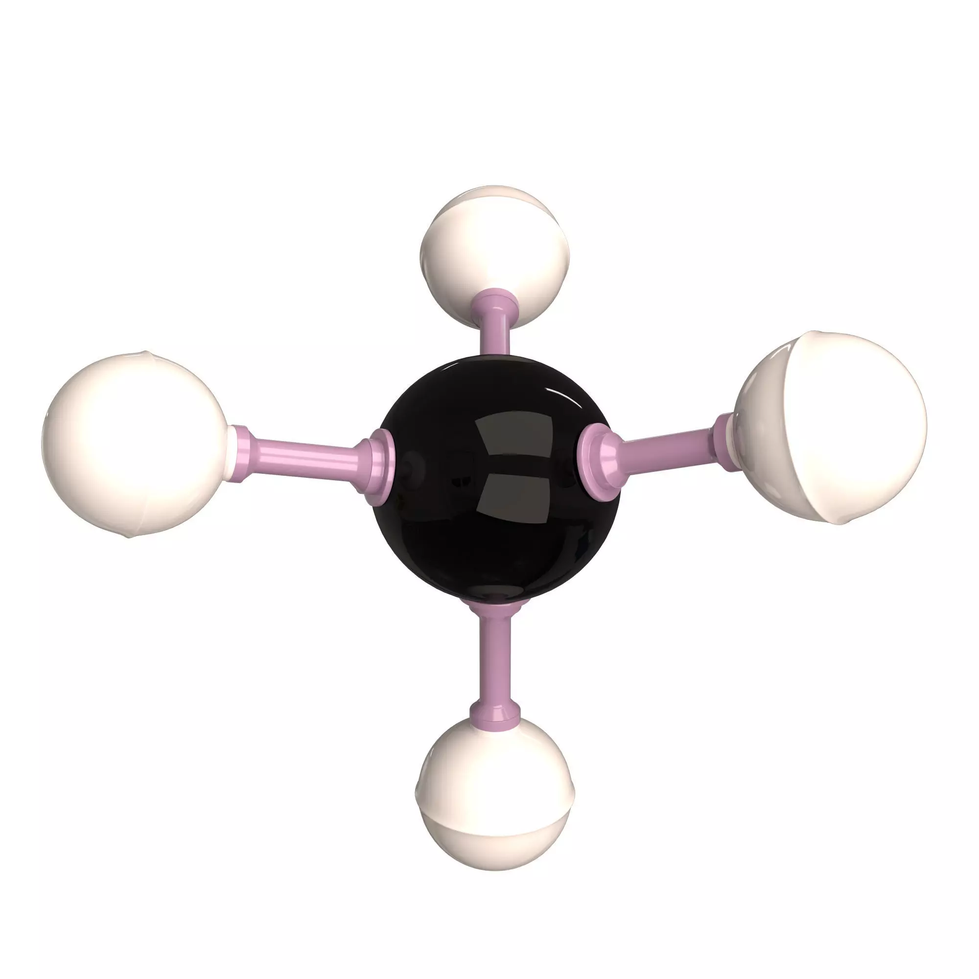 Methane Molecule Low-poly 3D model