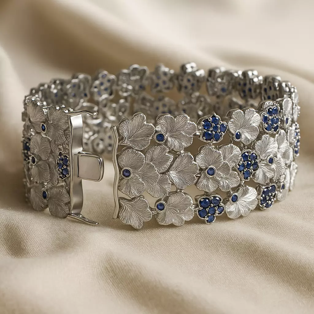 Leaves bracelet 3D print model_0