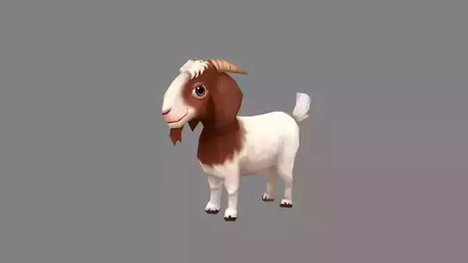 Cartoon goat - White sheep