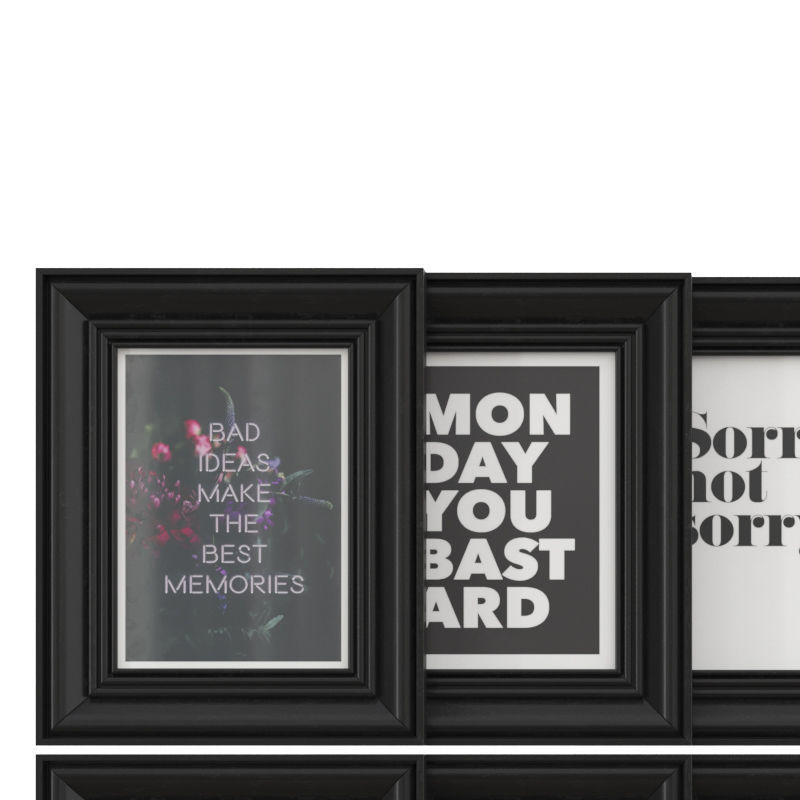 art work set 50 3D model_1