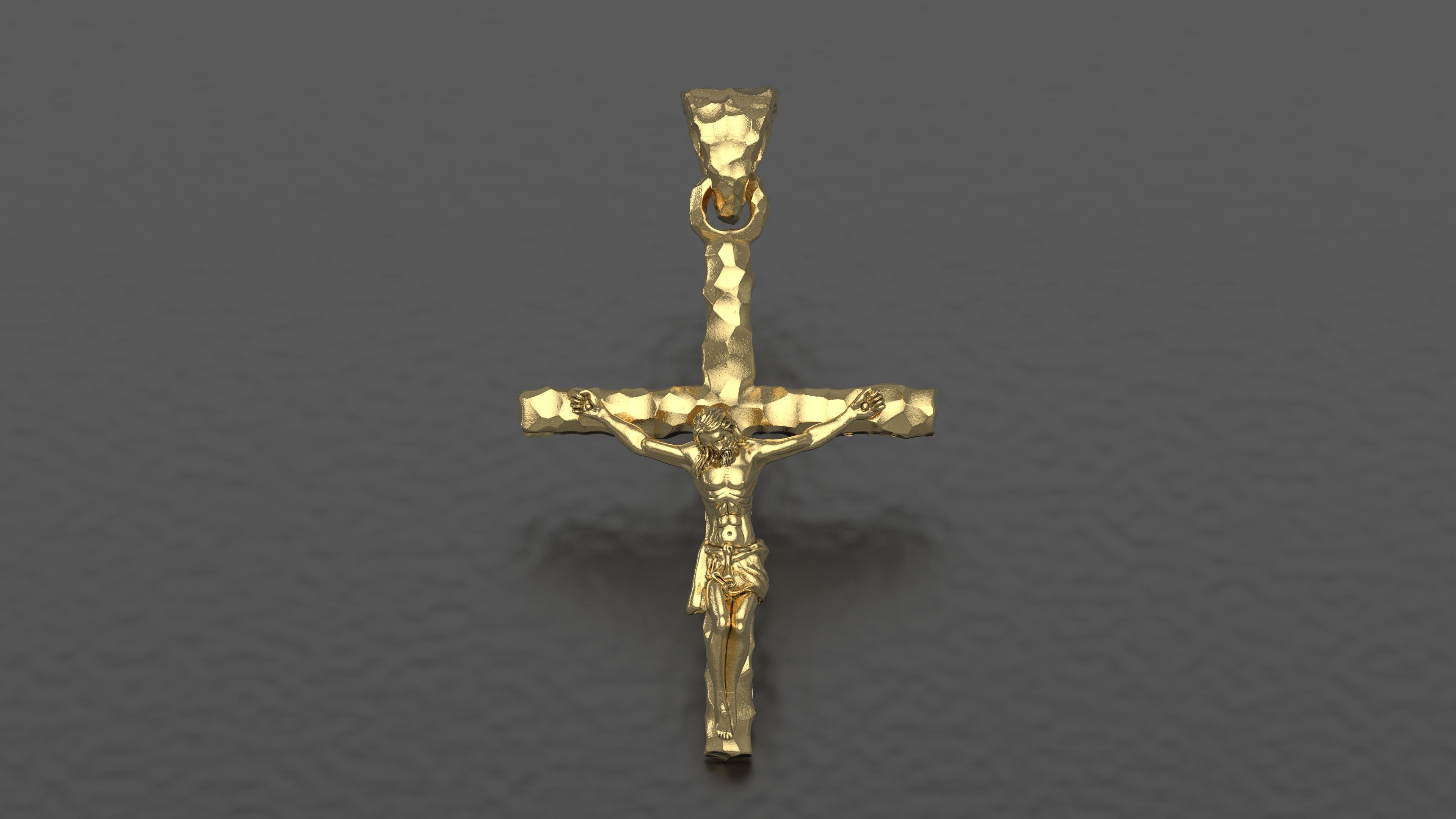 Jesus Cross Pendant  3D print model_9