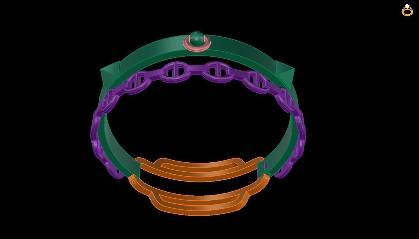Bracelet harmes 3D print model_3