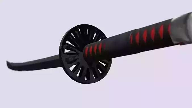 Tanjiros Katana Low-poly 3D model