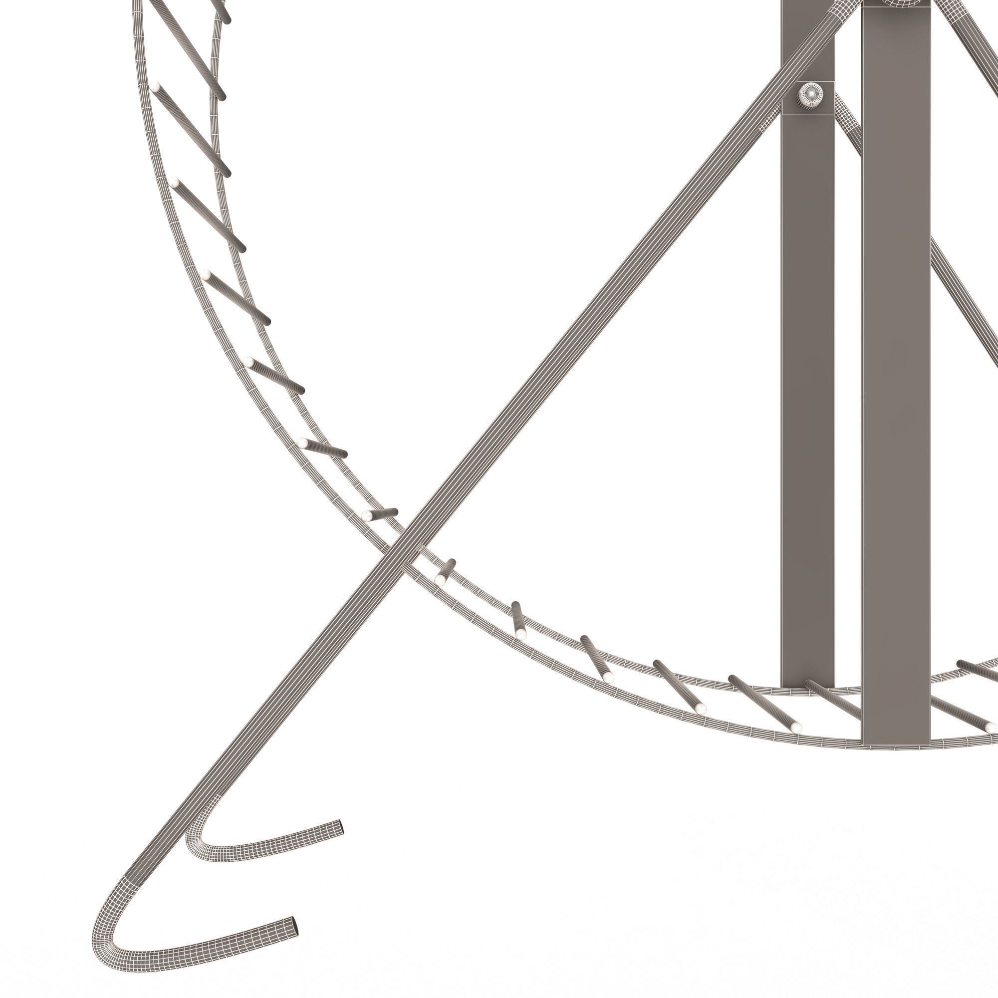 Hamster Wheel Low-poly 3D model_9