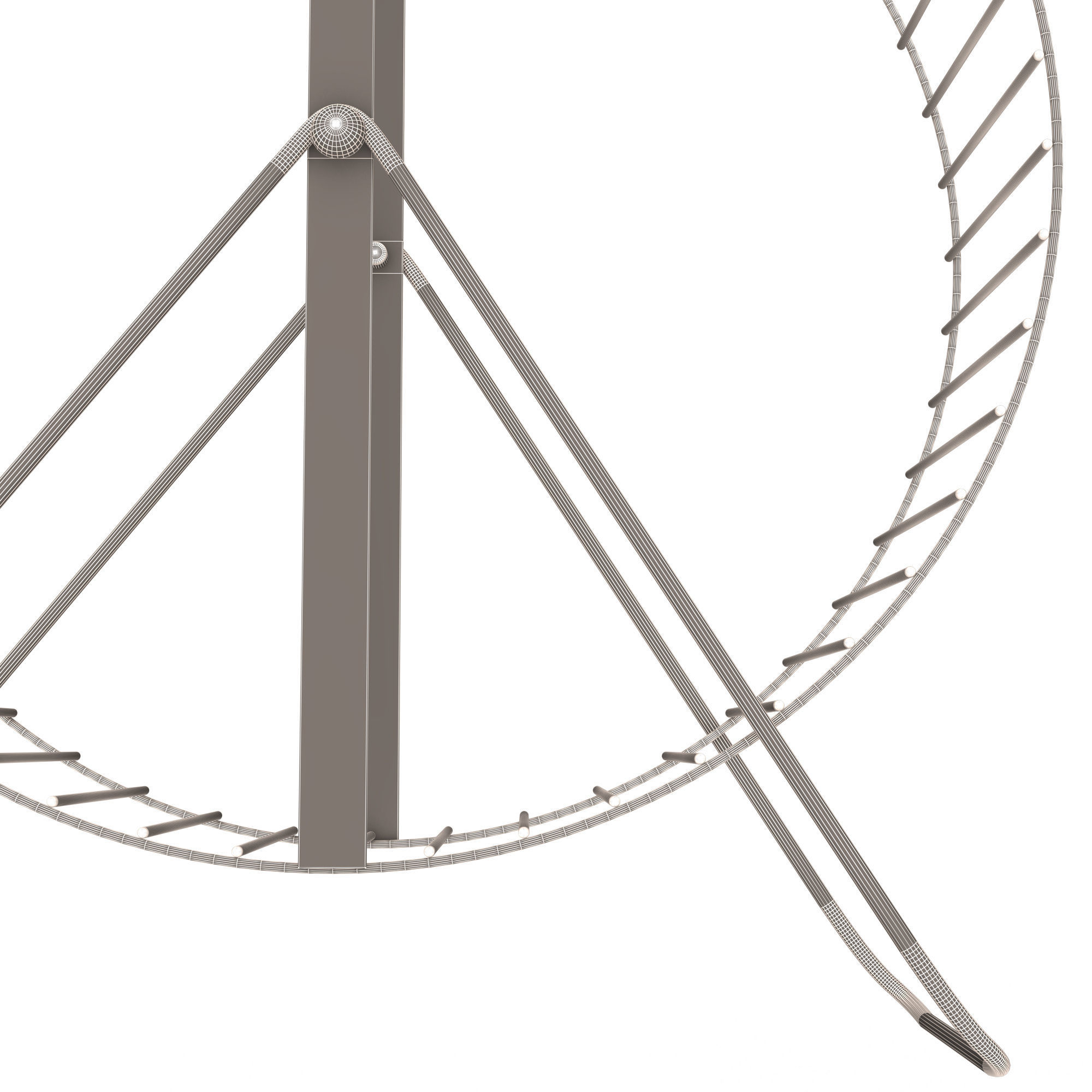 Hamster Wheel Low-poly 3D model_10