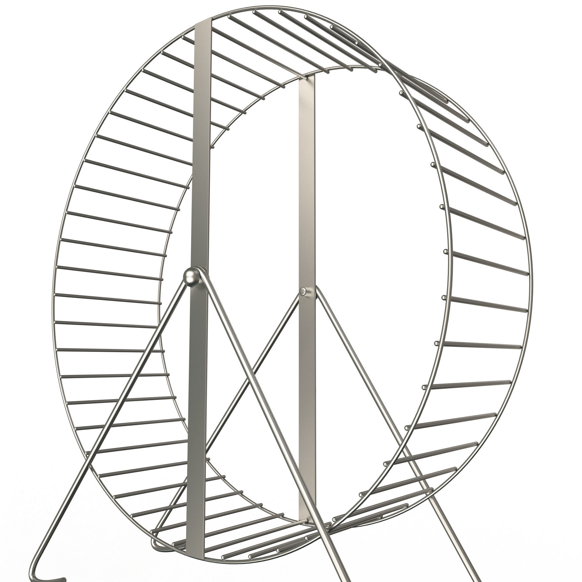 Hamster Wheel Low-poly 3D model_2