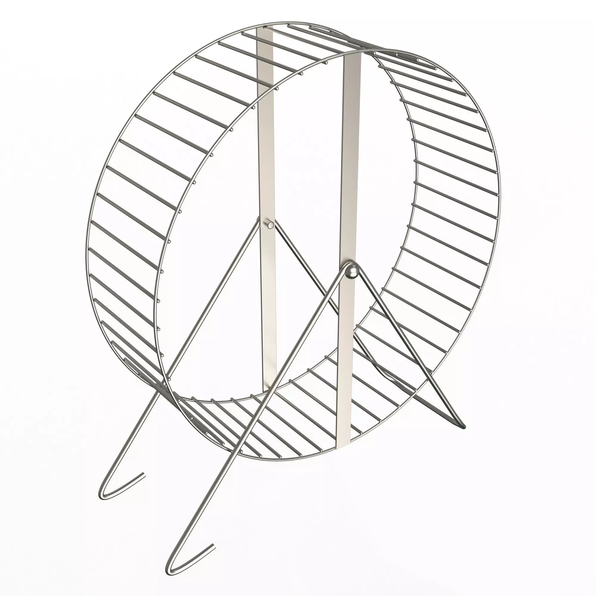 Hamster Wheel Low-poly 3D model_0