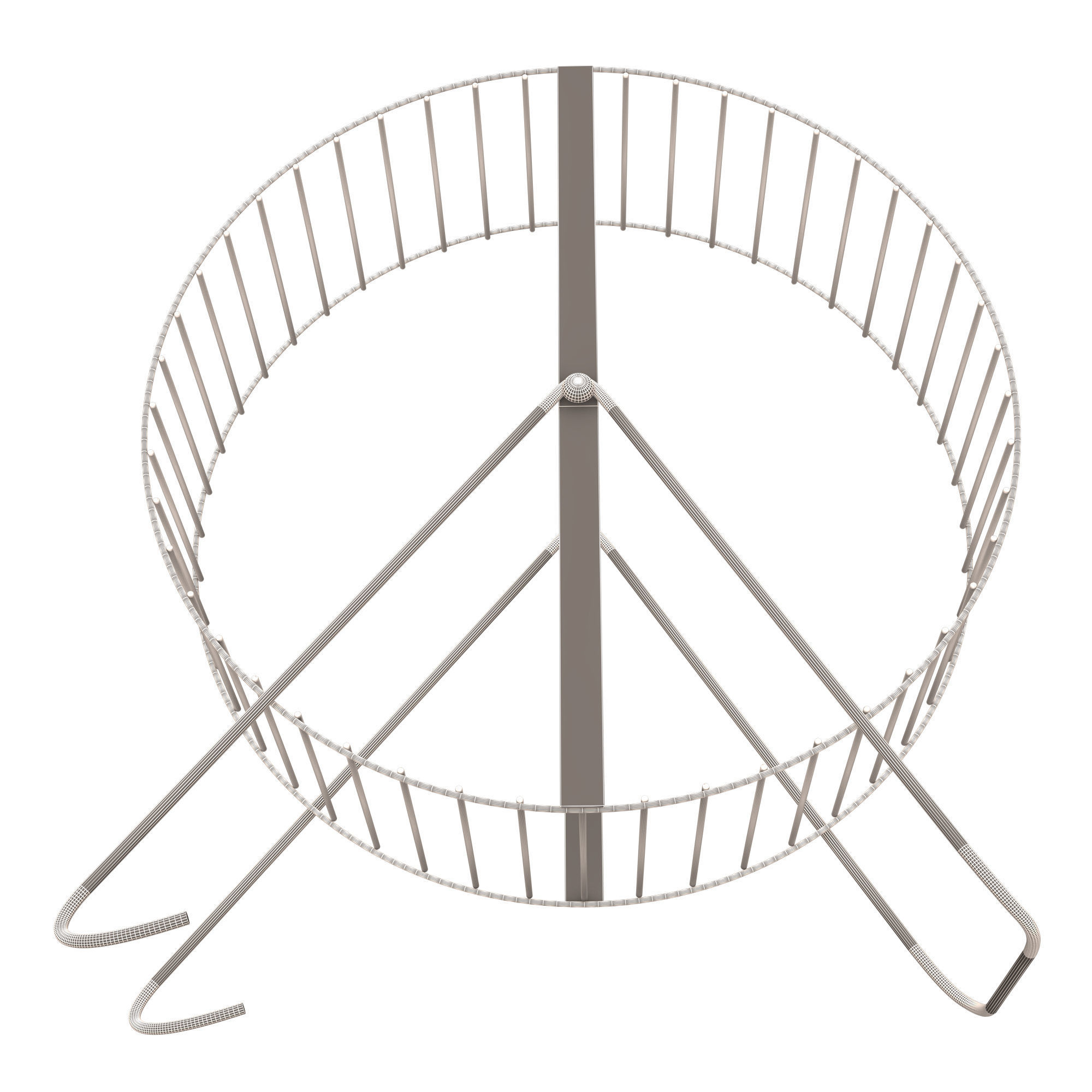 Hamster Wheel Low-poly 3D model_11