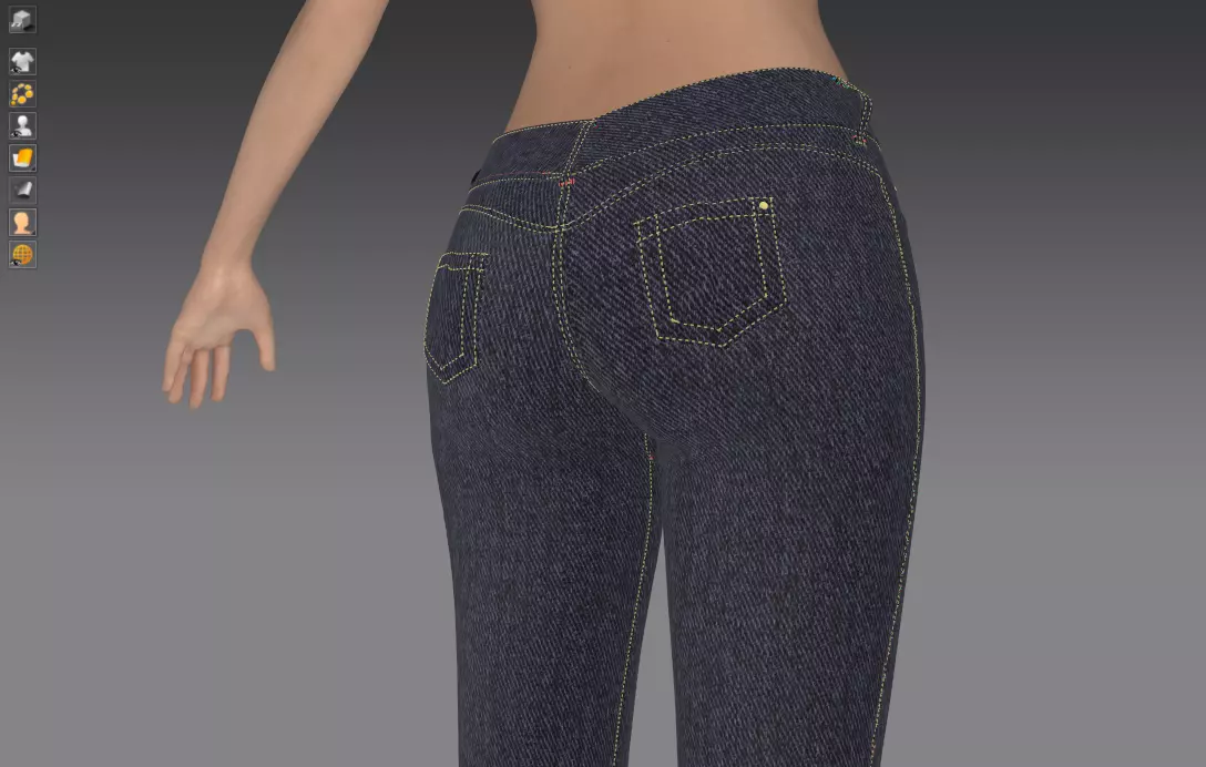 Dark Blue Jean 3D model_0