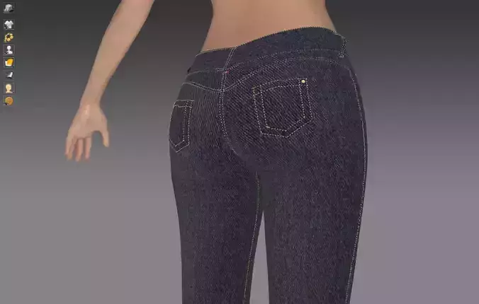 Dark Blue Jean 3D model