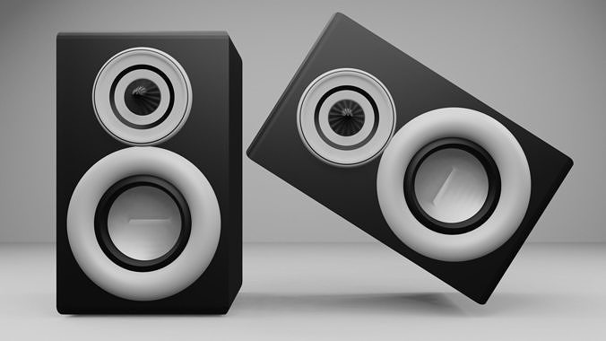 speaker two speakers Free low-poly 3D model