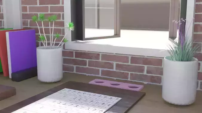 View of looking out of window 3D print model