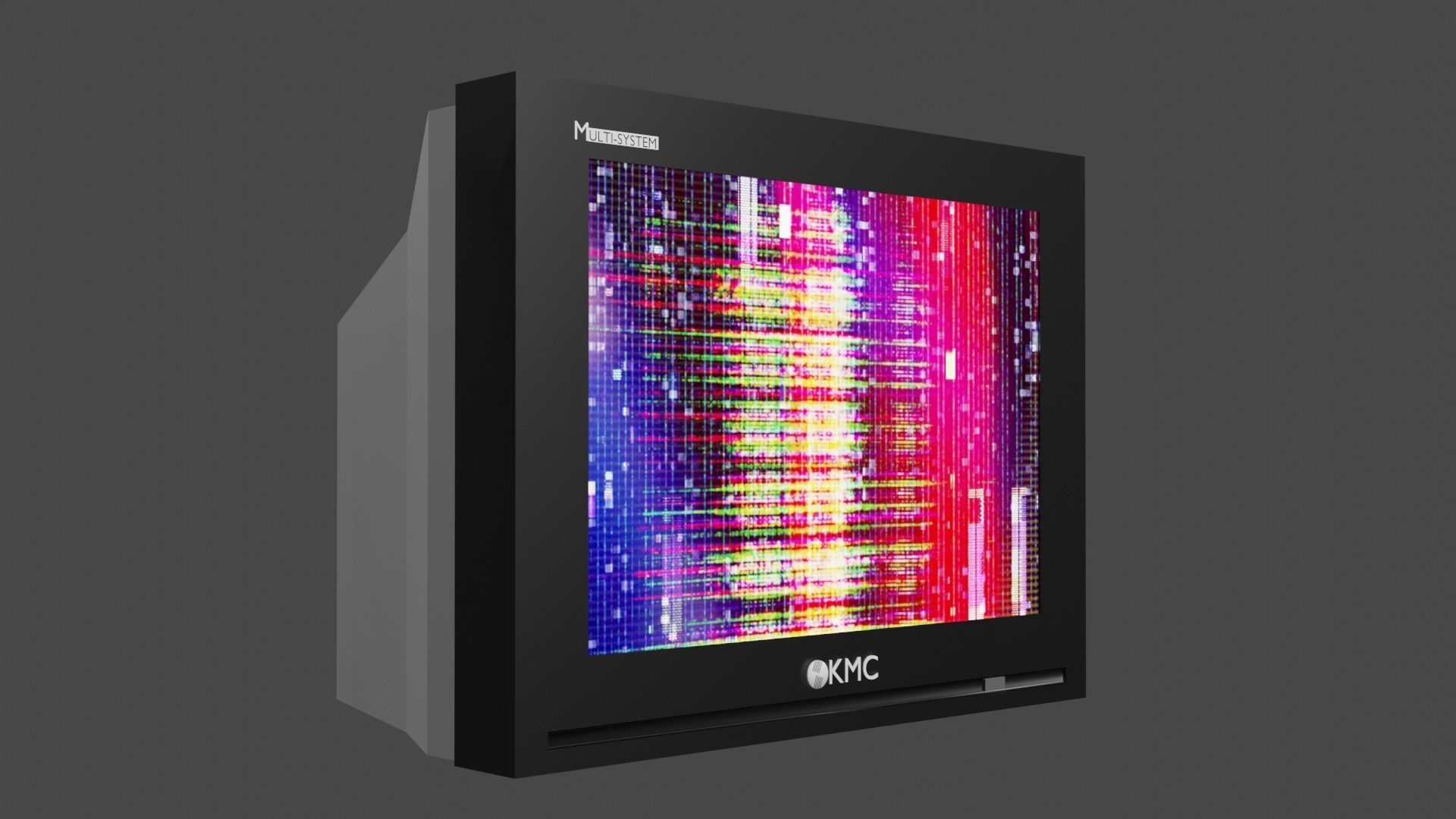 Old TV Free low-poly 3D model_3