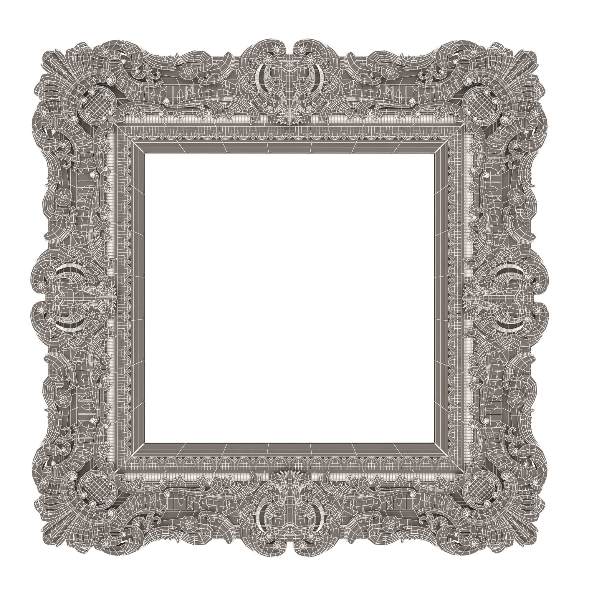 Classic Frame 02 Low-poly 3D model_12