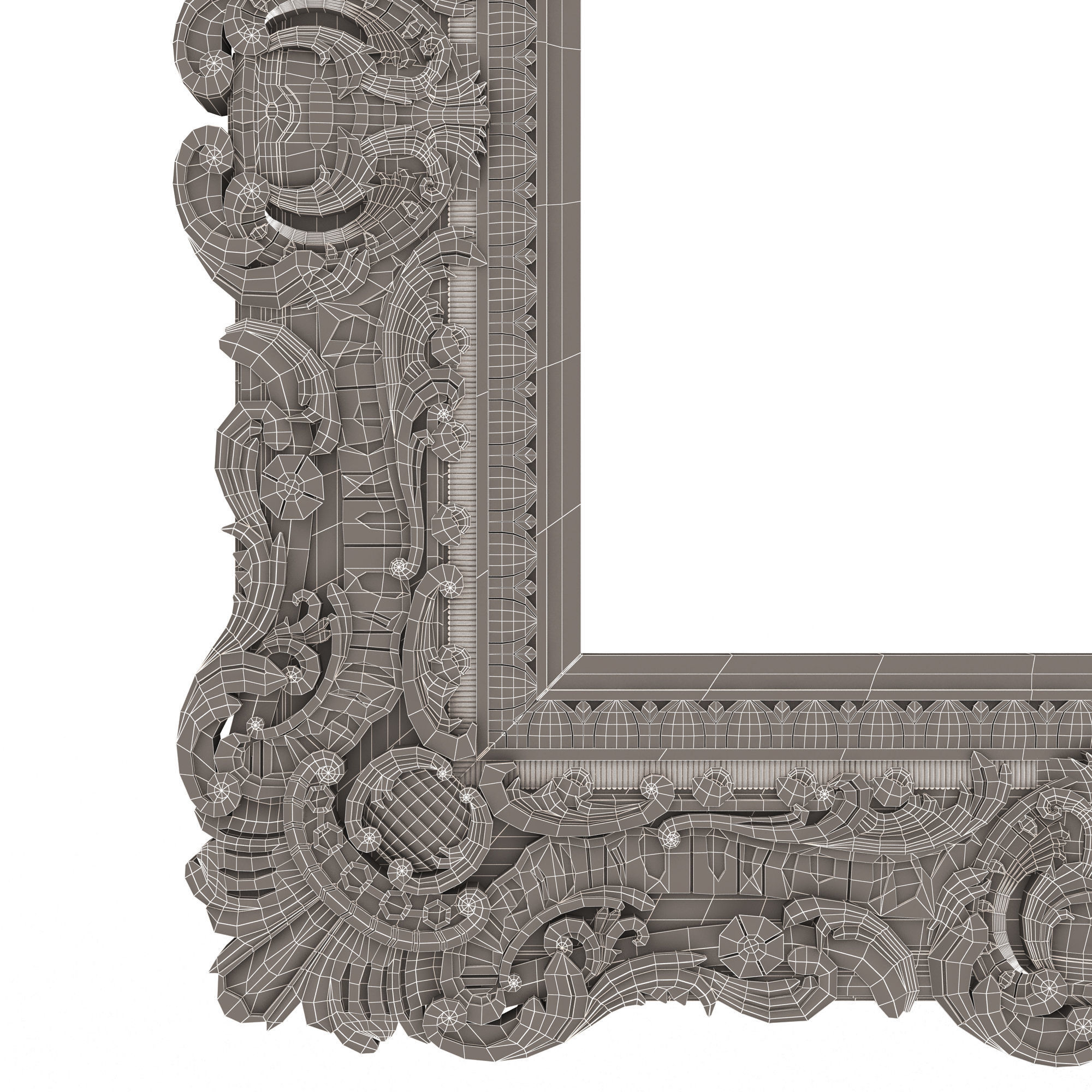 Classic Frame 02 Low-poly 3D model_15