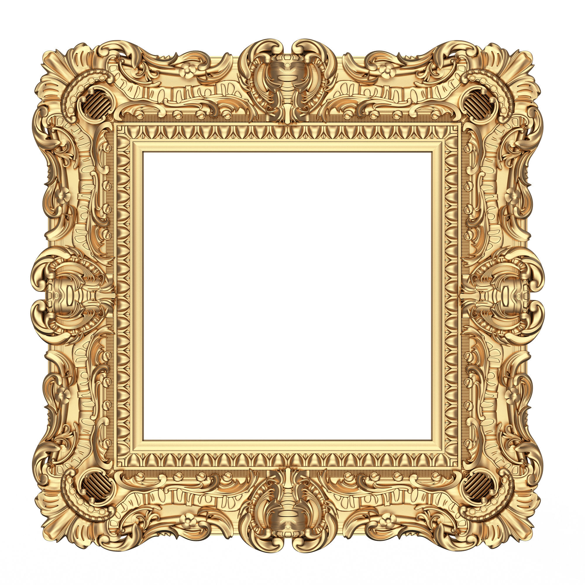 Classic Frame 02 Low-poly 3D model_1