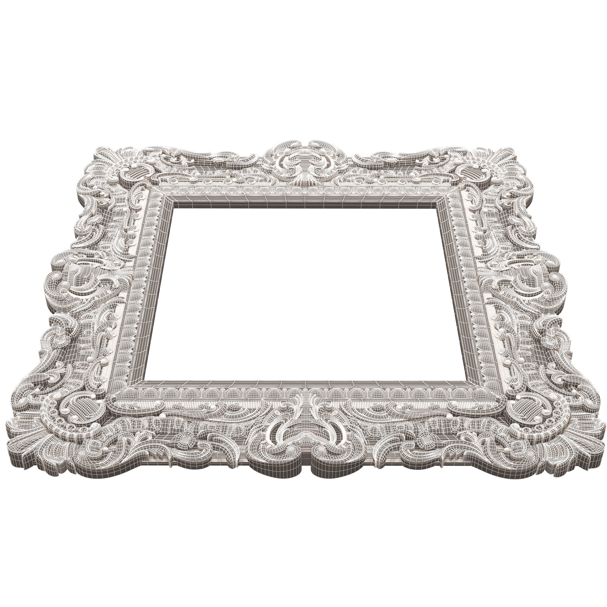 Classic Frame 02 Low-poly 3D model_11