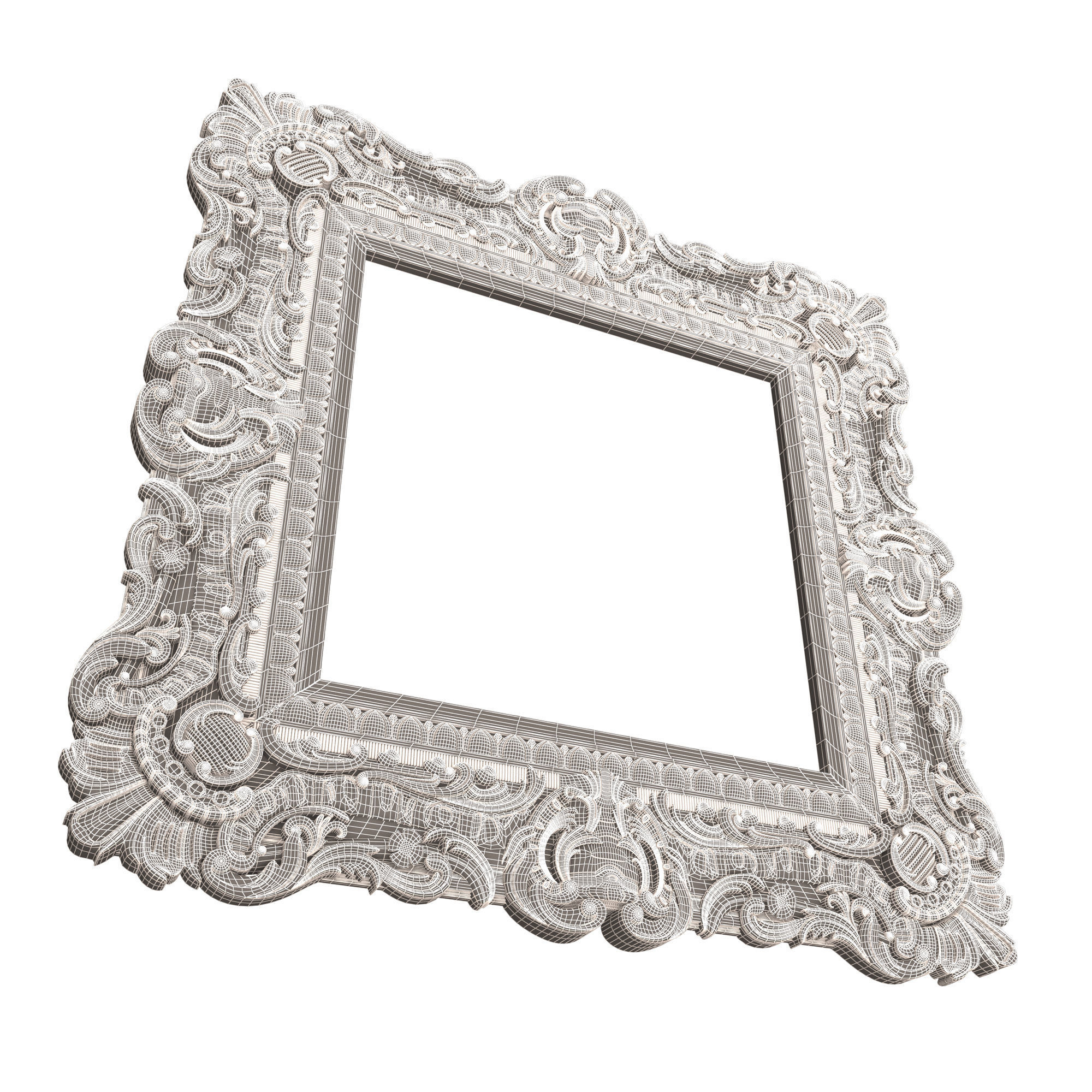 Classic Frame 02 Low-poly 3D model_7