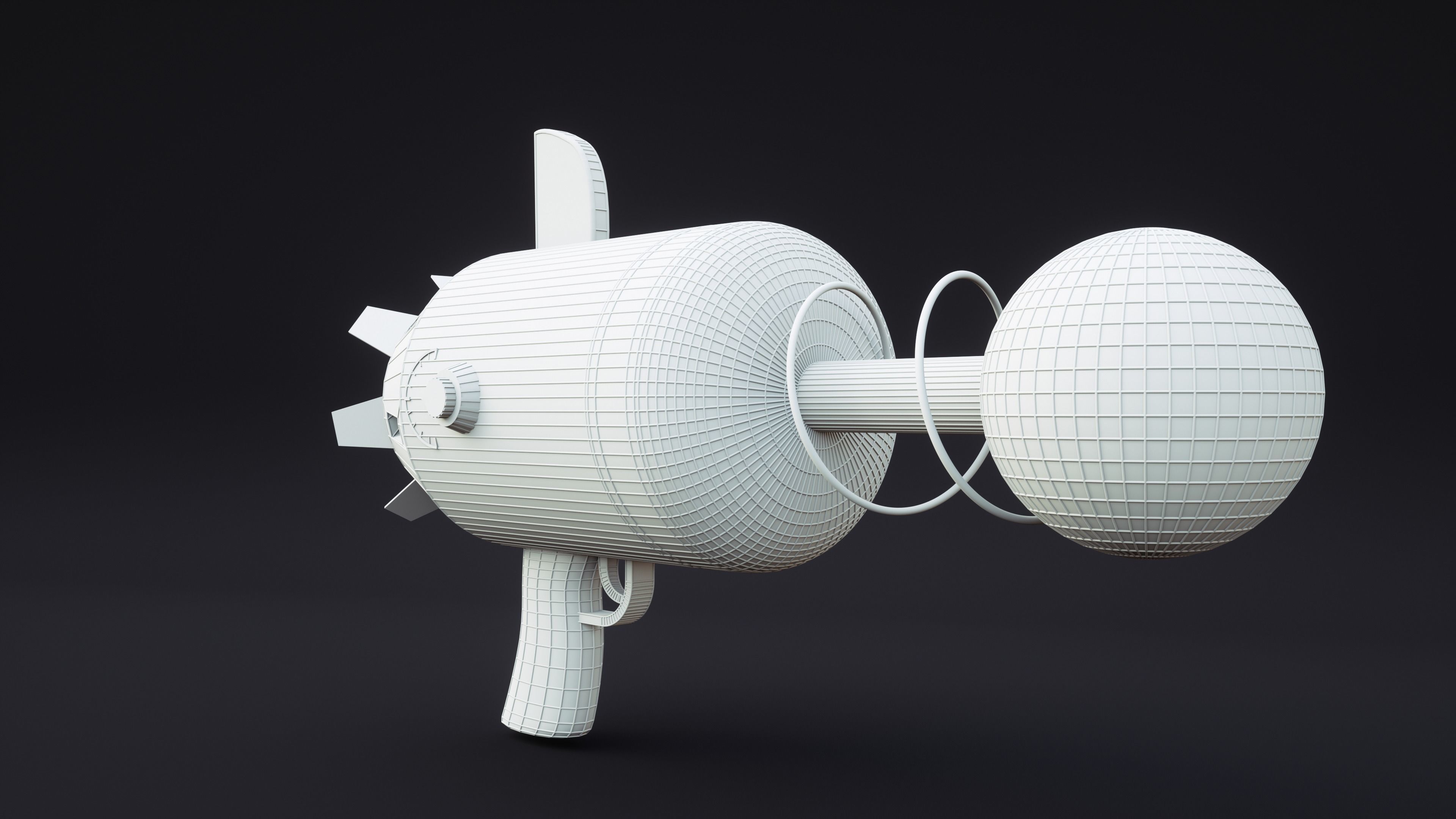 Future Blaster low-Poly Game ready Low-poly 3D model_3