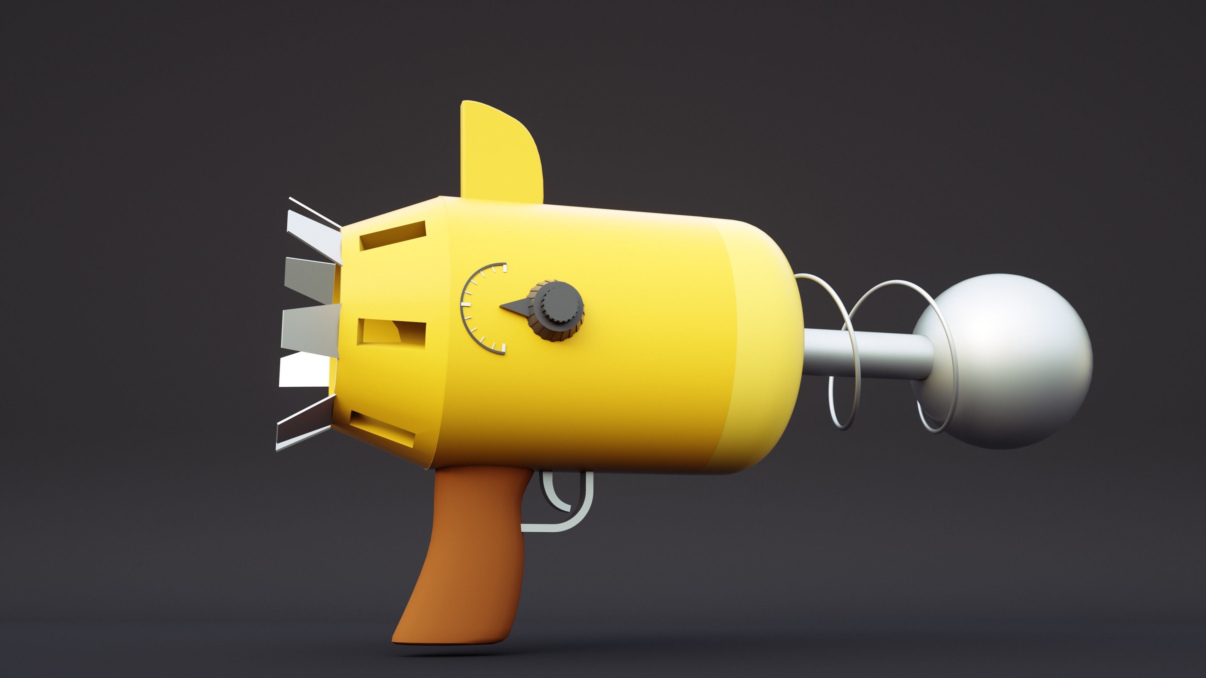 Future Blaster low-Poly Game ready Low-poly 3D model_2