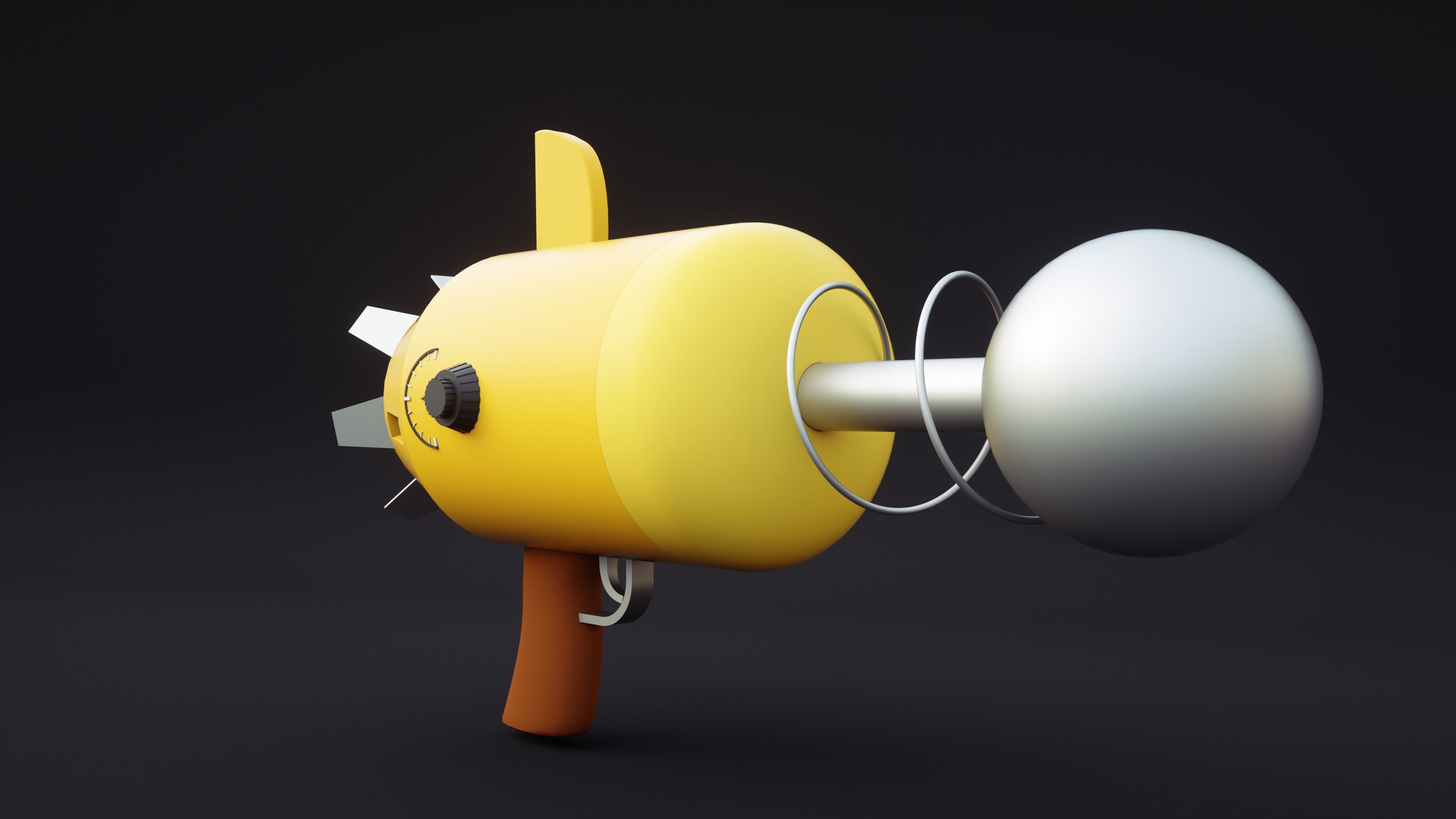 Future Blaster low-Poly Game ready Low-poly 3D model_1