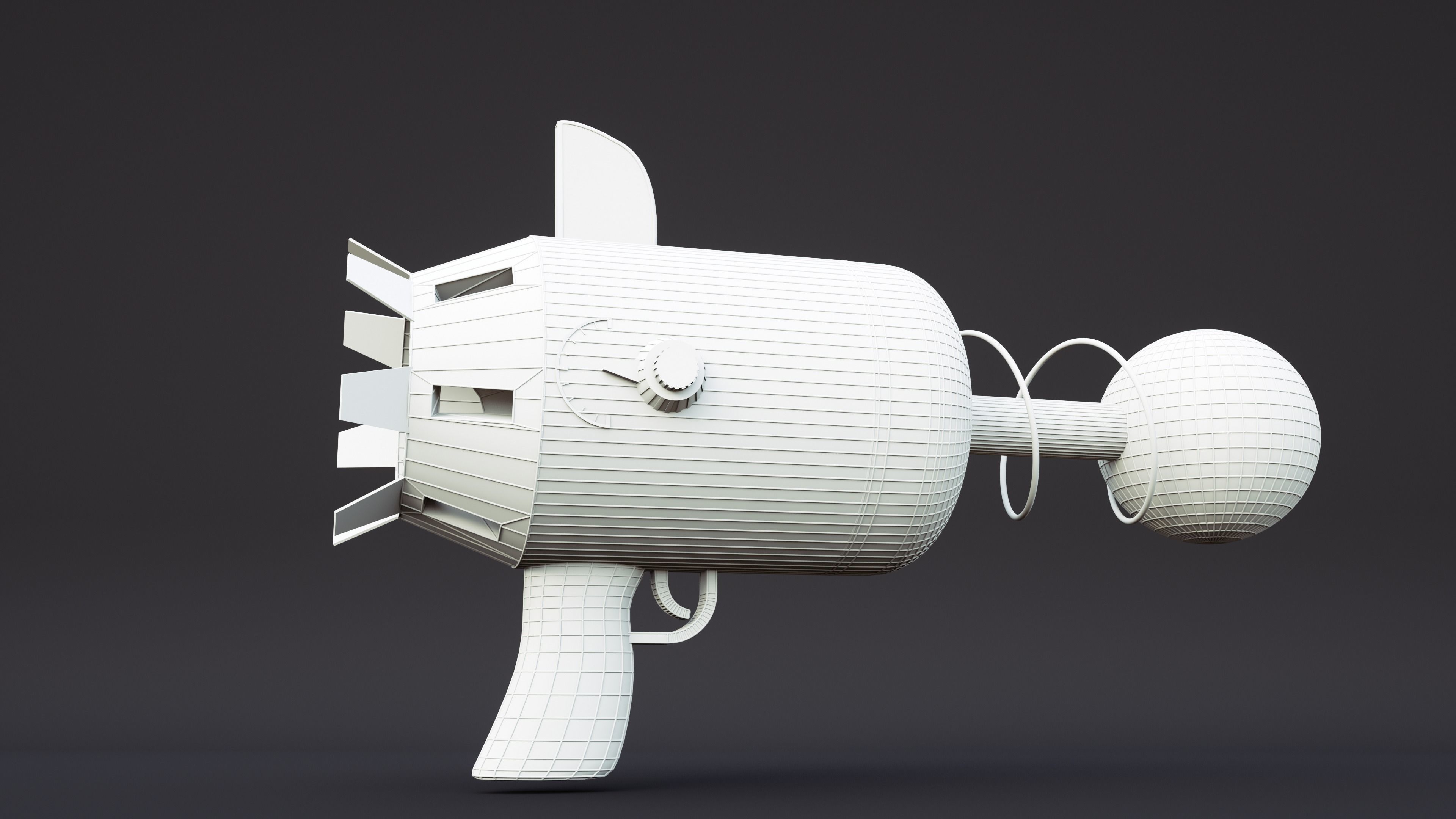 Future Blaster low-Poly Game ready Low-poly 3D model_6