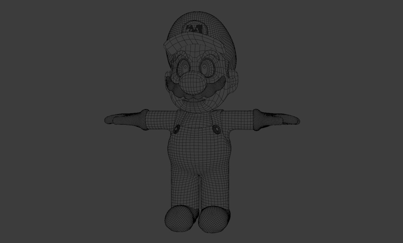 Mario 2 -Good Topology 3D model_2