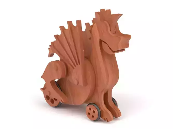 Wooden toy dragon
