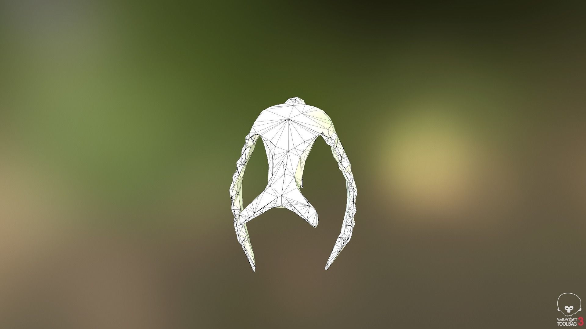 Lowpoly bird flying in air Low-poly 3D model_29